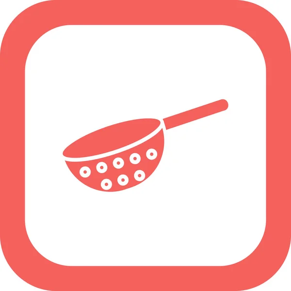 Strainer Icon Outline Illustration Frying Pan Vector Icons Web — Archivo Imágenes Vectoriales