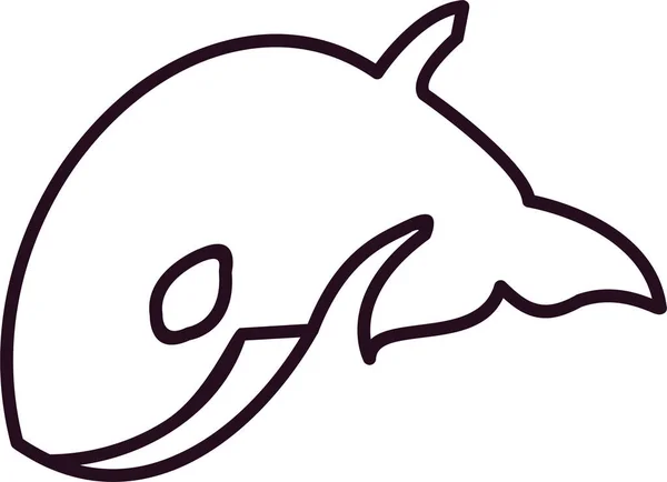 Orca Fish Icon Vector Illustration — Image vectorielle
