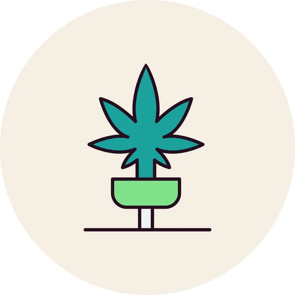 Marijuana Icon Vector Illustration — Stock Vector