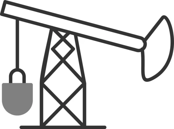 Industry Vector Icon Oil Pump Simple Illustration — Archivo Imágenes Vectoriales