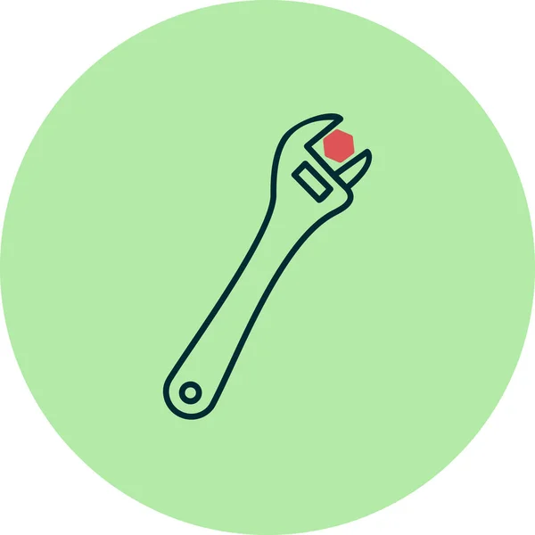 Wrench Web Icon Simple Design — Stock Vector