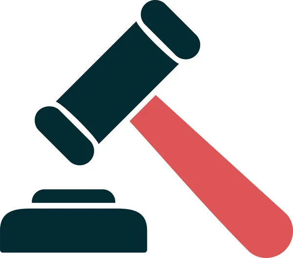 Judge Hammer Web Icon Simple Illustration — Stock vektor