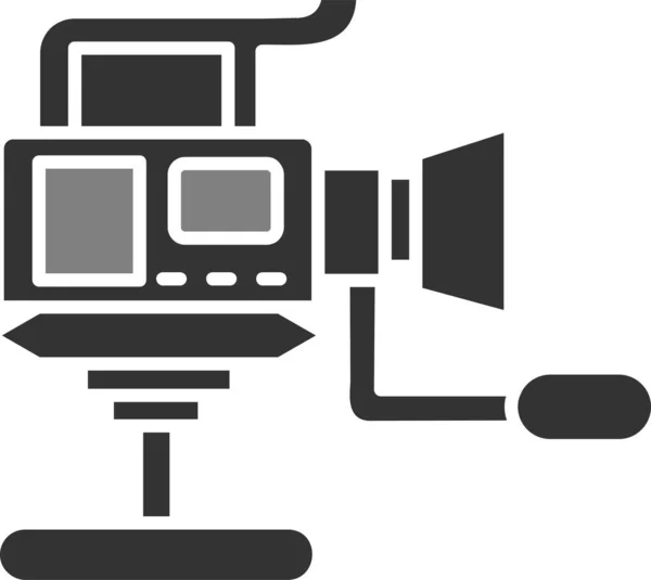 Camera Movie Device Gadget Flat Color Icon Vector — Stock Vector