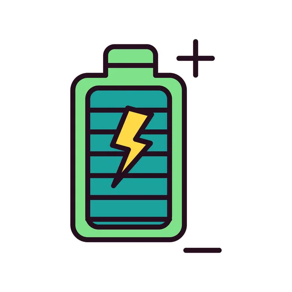 Opladen Batterijpictogram Vector Illustratie — Stockvector