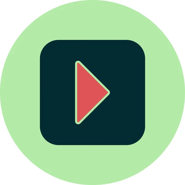Vector Illustration Video Play Button — Vetor de Stock