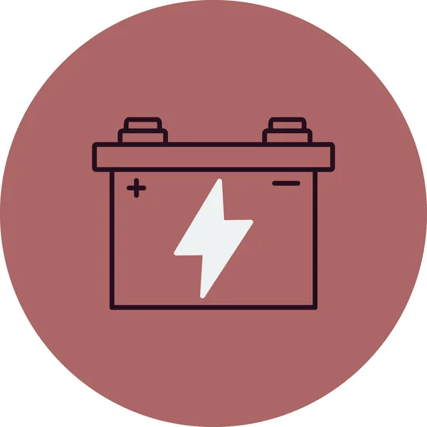Batterie Icône Web Illustration Simple — Image vectorielle
