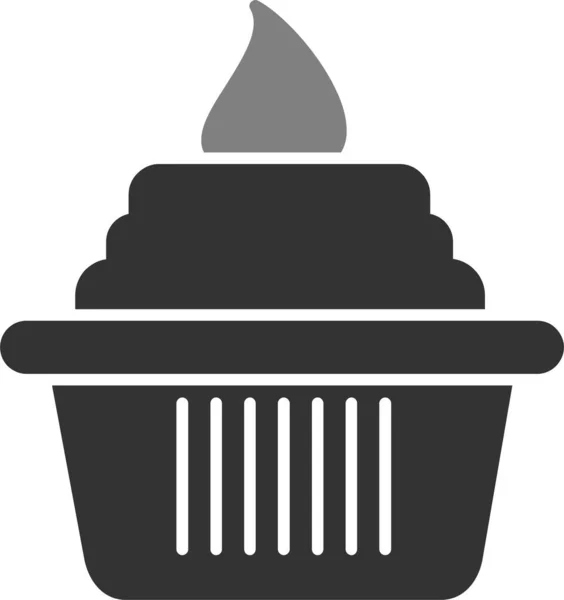 Vektor Illustration Des Cupcake Symbols — Stockvektor