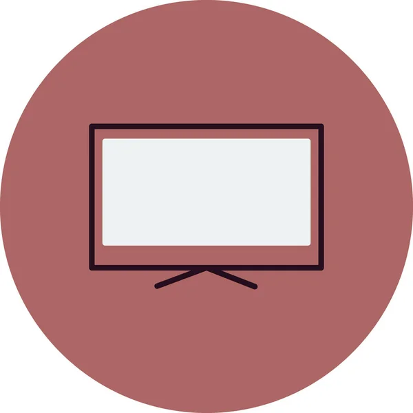 Значок Телевидения Векторная Иллюстрация — стоковый вектор