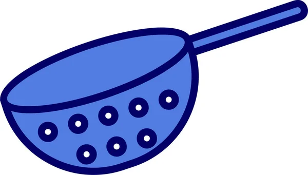 Strainer Icon Outline Illustration Frying Pan Vector Icons Web — 스톡 벡터