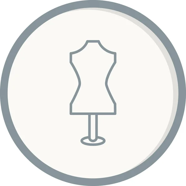 Mannequin Icon Flat Illustration Clothes Vector Symbol Web — Vettoriale Stock