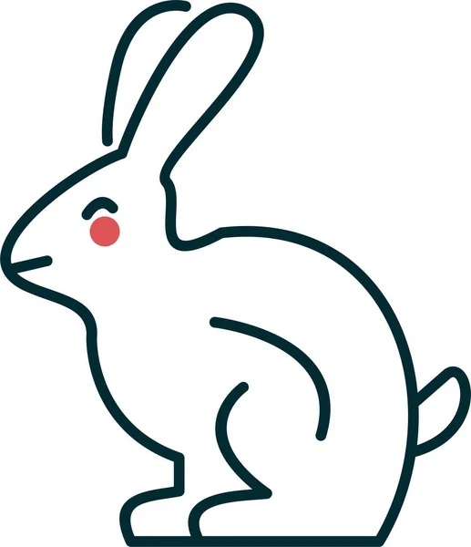 Illustration Rabbit Web Icon — Image vectorielle