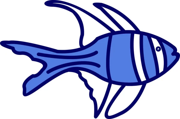 Banggai Cardinal Fish Icon Vector Illustration — 스톡 벡터