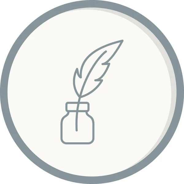 Inkwell Web Icon Simple Design — 图库矢量图片