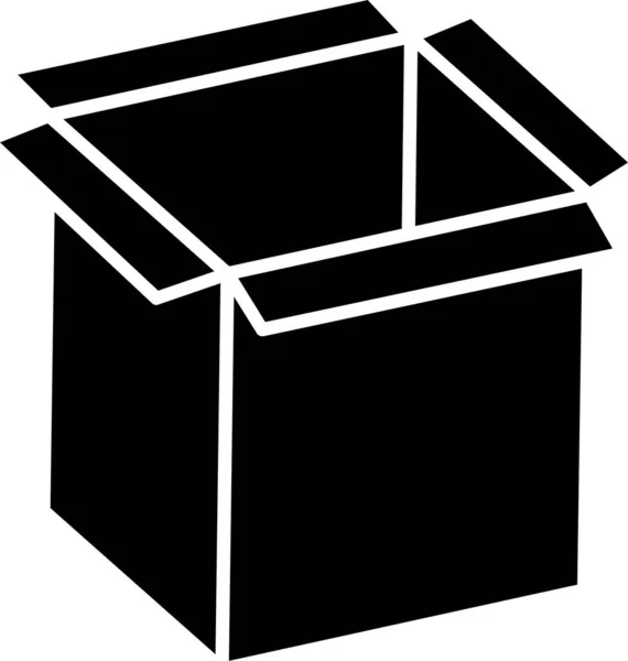 段ボール箱のアイコンベクトルイラスト — ストックベクタ