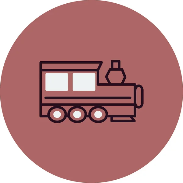 Tren Icono Web Ilustración Simple — Archivo Imágenes Vectoriales