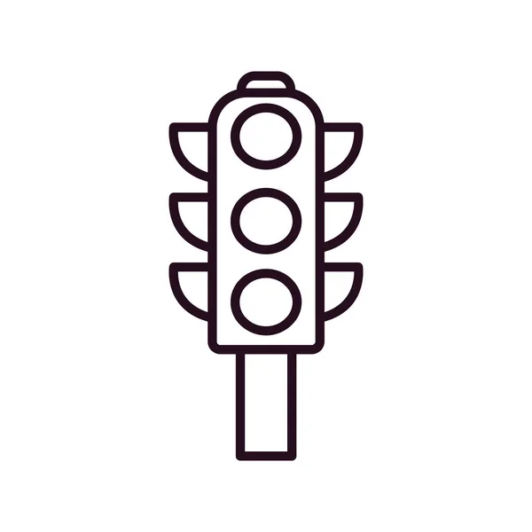 Traffic Lights Flat Icon Vector Illustration — Stock Vector