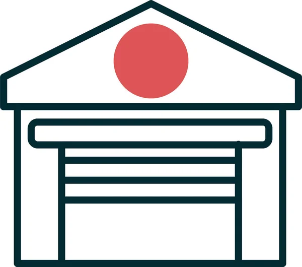 Ilustracja Wektorowa Ikony Garażu — Wektor stockowy