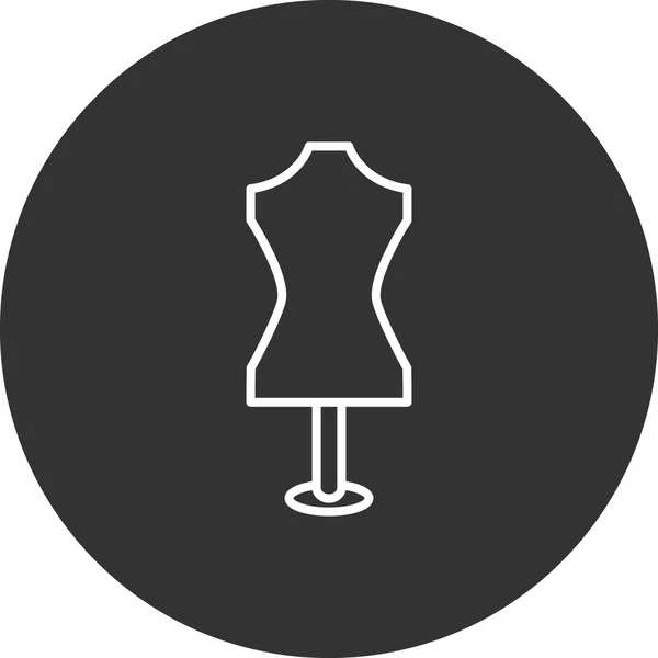 Mannequin Icon Flat Illustration Clothes Vector Symbol Web — Vettoriale Stock