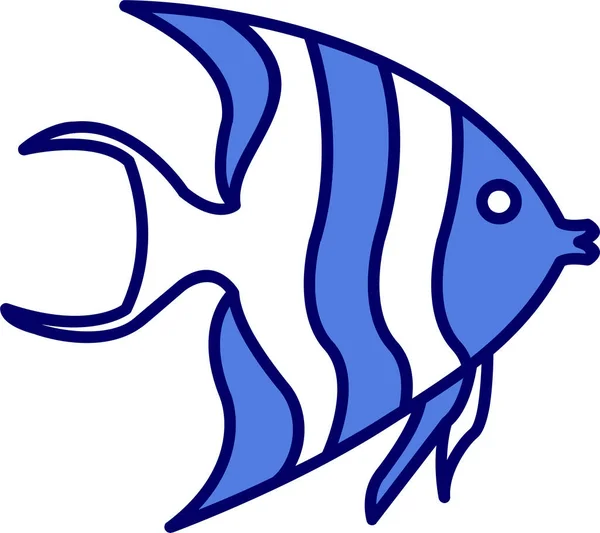 Angel Fish Icon Vector Illustration — ストックベクタ