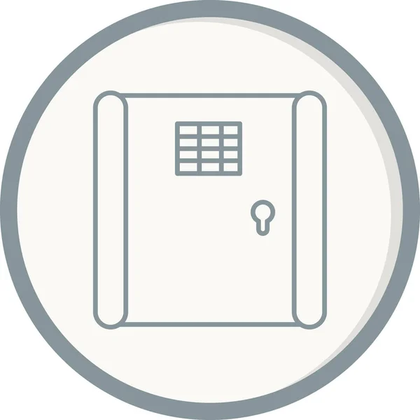 Jail Door Icon Vector Illustration — Stok Vektör