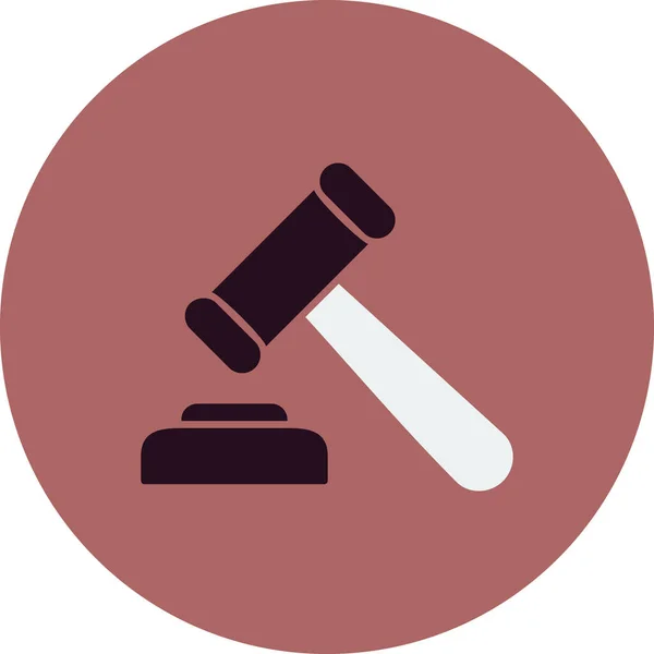 Judge Hammer Web Icon Simple Illustration — ストックベクタ