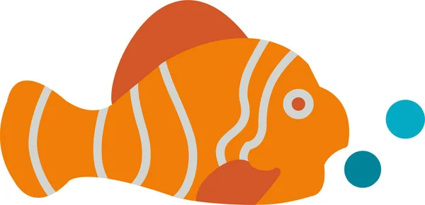 Clown Fish Icon Vector Illustration — Stockvektor