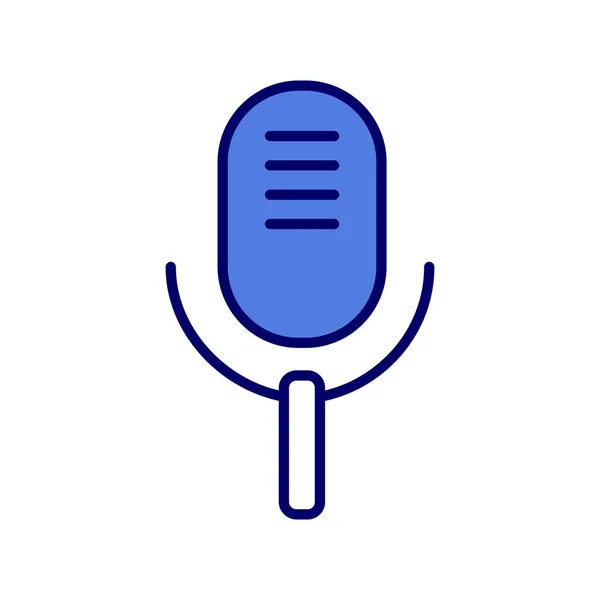 Microfono Illustrazione Vettoriale Icona Web — Vettoriale Stock