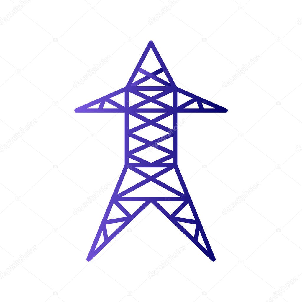 electric pylon. web icon simple illustration 