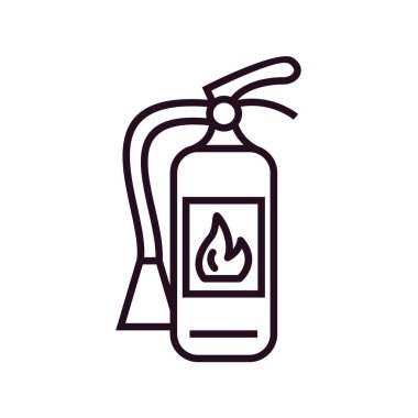 Yangın söndürücüsü. vektör simgesi 
