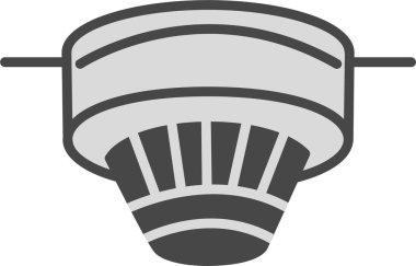 Duman dedektörü simgesinin vektör çizimi