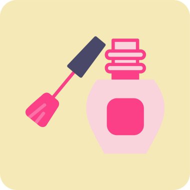 Tırnak cilası. Basit resimleme