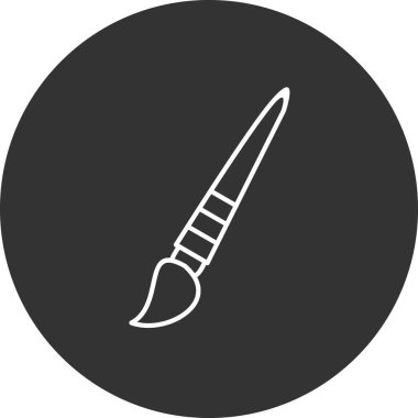 Fırça simgesi vektör illüstrasyonunu boya