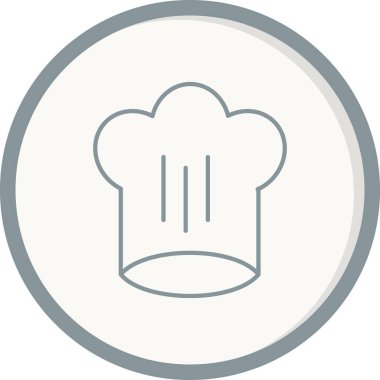 Şef şapka simgesinin vektör çizimi