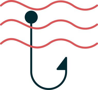 balık kancası vektör illüstrasyonu