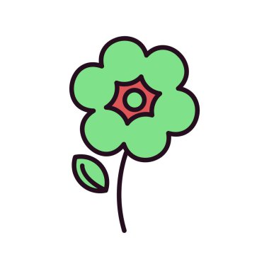 çiçek simgesi vektör illüstrasyonu