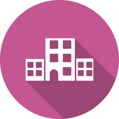 Bina. Web simgesi basit illüstrasyon