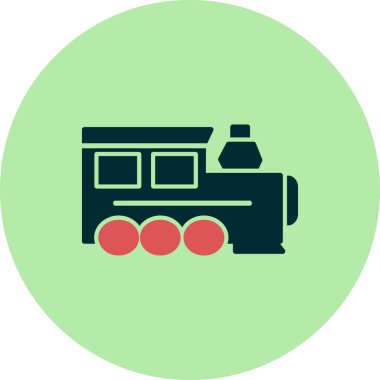 tren. Web simgesi basit illüstrasyon