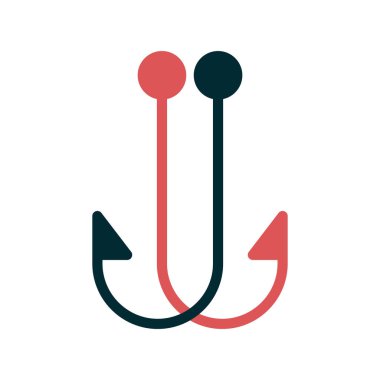 Kanca simgesinin vektör illüstrasyonu