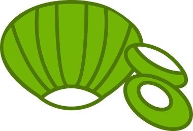 Deniz tarağı. Web simgesi basit tasarım