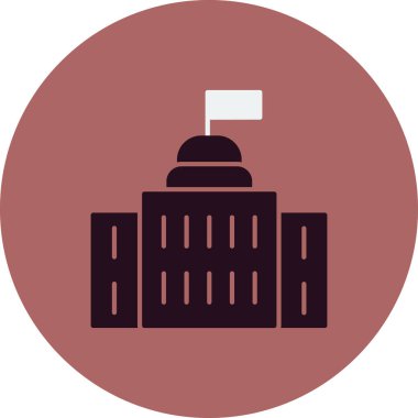 Hükümet binası simgesinin vektör illüstrasyonu