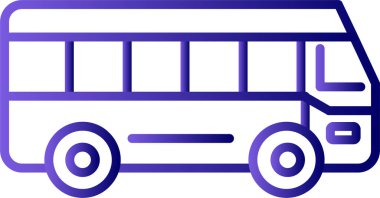 Otobüs. Web simgesi basit illüstrasyon 