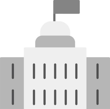 Hükümet binası simgesinin vektör illüstrasyonu