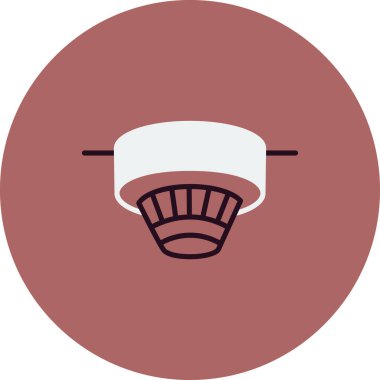 Duman dedektörü simgesinin vektör çizimi