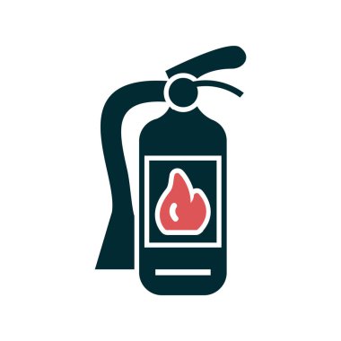 Yangın söndürücüsü. vektör simgesi 