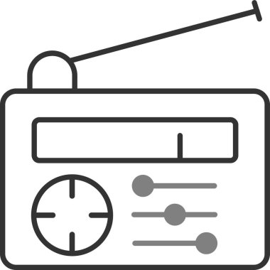 radyo simgesi vektör illüstrasyonu