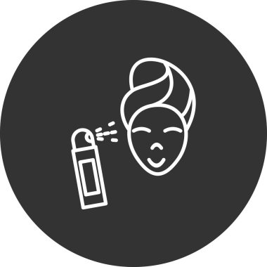 Yüzü sisli kadın. resimleme 