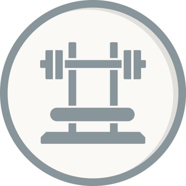 Spor salonu vektörü basit düz simge