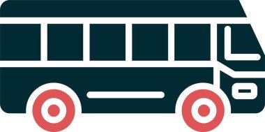 Otobüs. Web simgesi basit illüstrasyon 