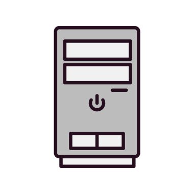 Cpu kulesinin vektör çizimi