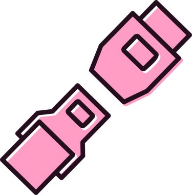 Emniyet kemeri. Web simgesi basit tasarım